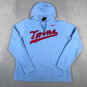 Minnesota Twins Hoodie Mens 2XL Blue Nike Sweatshirt Cooperstown Collection MLB